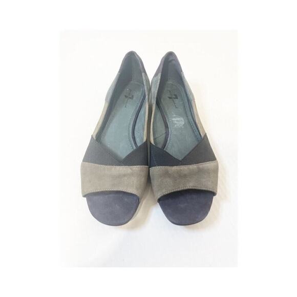 7 For All Mankind Suede Ballet Flats Women's Footwear - Picture 1 of 5